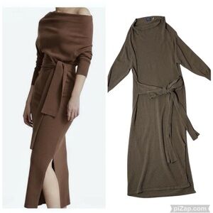 Polo Ralph Lauren brown 100% Cashmere Sweater Dress XL